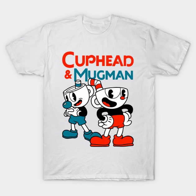 Cuphead & Mugman T-Shirt by vesterias